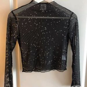 Princess Polly sheer jeweled top